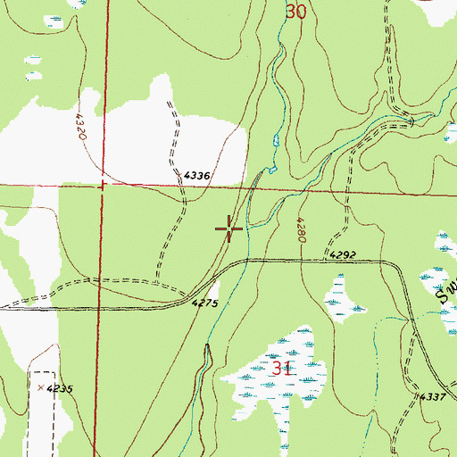Topographic Map of Blind Canyon Creek, MT