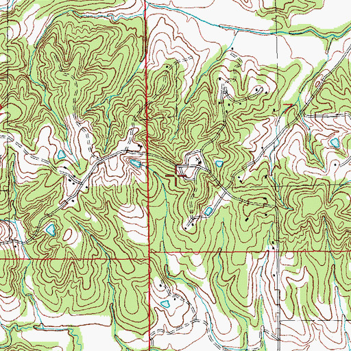 Topographic Map of Pine Knot Church, AR