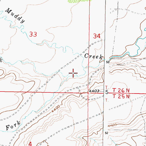 Topographic Map of Blindhorse Creek, MT