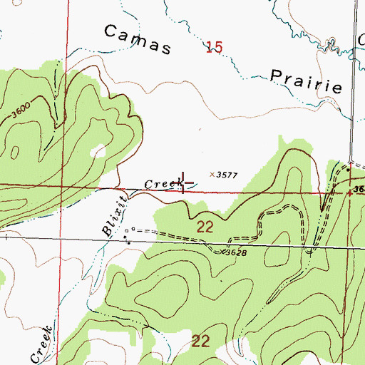 Topographic Map of Blixit Creek, MT