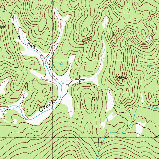 Topographic Map of Blue Creek Trail, MT