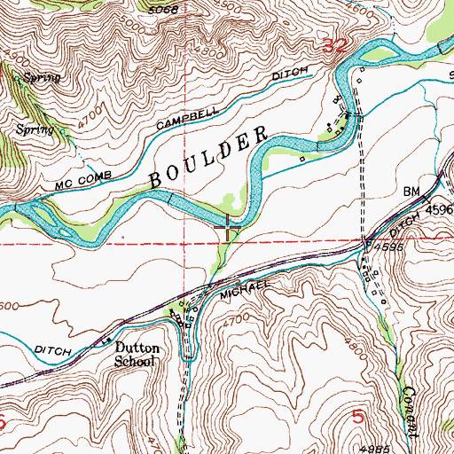 Topographic Map of Bohee Creek, MT