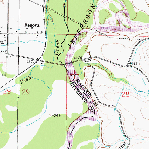 Topographic Map of Bone Basin Creek, MT