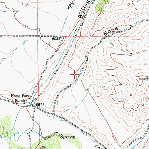 Topographic Map of Bone Hollow, MT