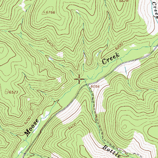 Topographic Map of Bottle Creek, MT