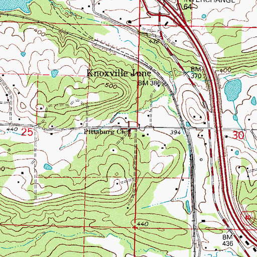 Topographic Map of Pittsburgh Baptist Church, AR