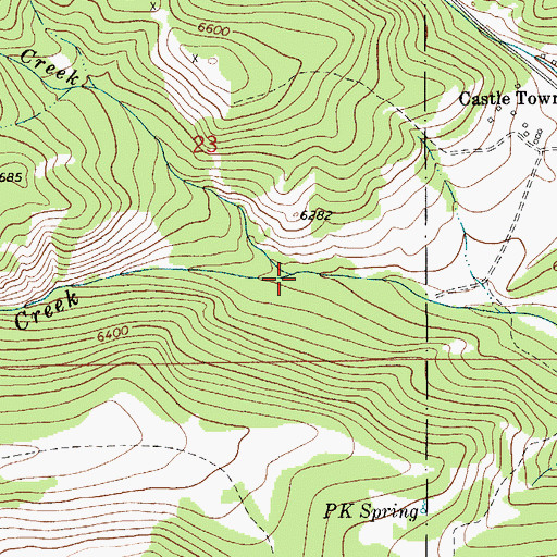Topographic Map of Boulder Creek, MT
