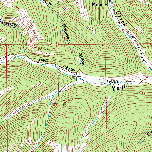 Topographic Map of Boulder Gulch, MT
