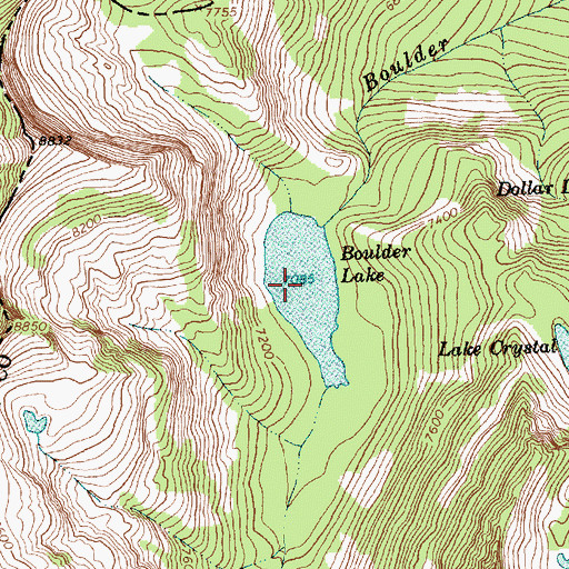 Topographic Map of Boulder Lake, MT