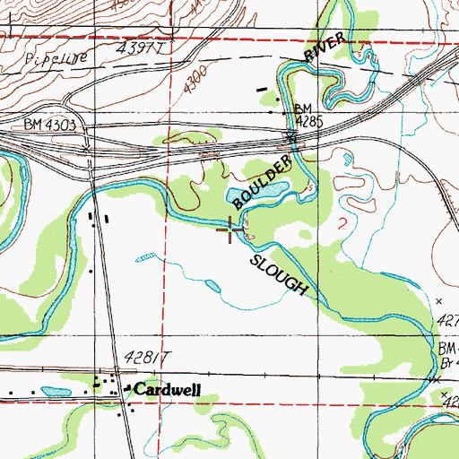 Topographic Map of Boulder River, MT
