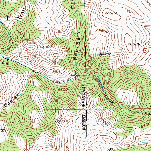 Topographic Map of Boundary Draw, MT