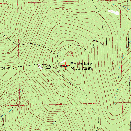 Topographic Map of Boundary Mountain, MT