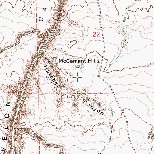 Topographic Map of McCamant Hills, AZ