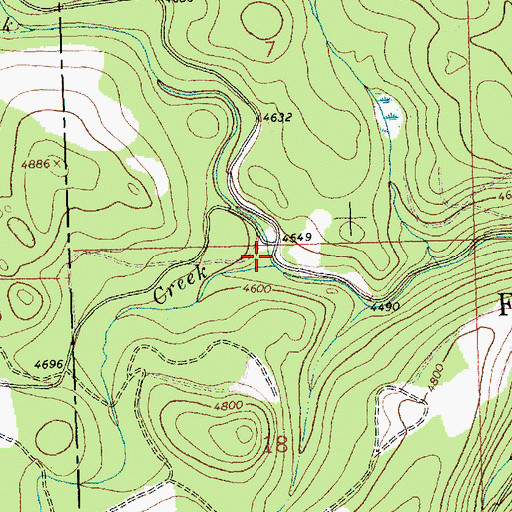 Topographic Map of Bowen Creek, MT