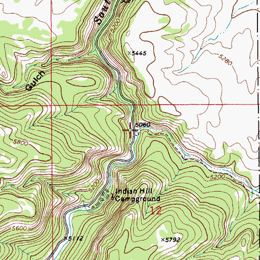 Topographic Map of Bower Canyon, MT