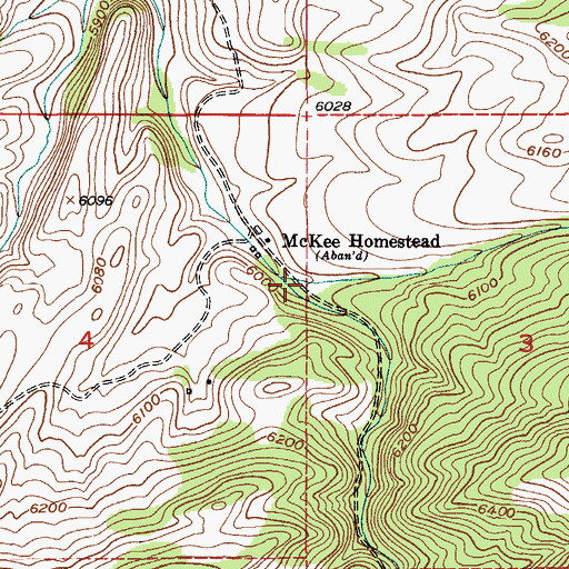 Topographic Map of Box Canyon, MT