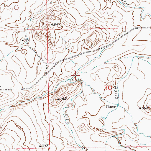 Topographic Map of Box Canyon, MT