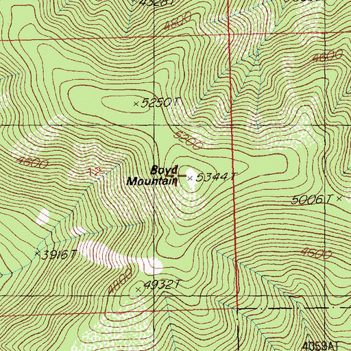 Topographic Map of Boyd Mountain, MT