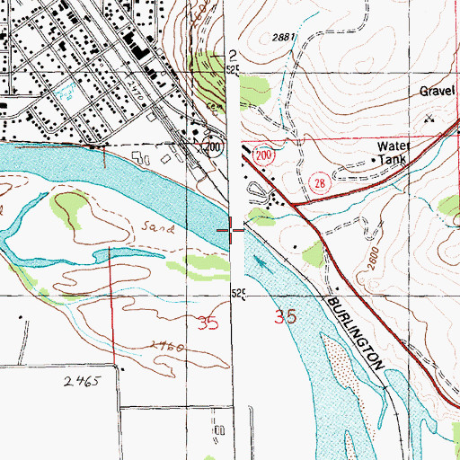 Topographic Map of Boyer Creek, MT