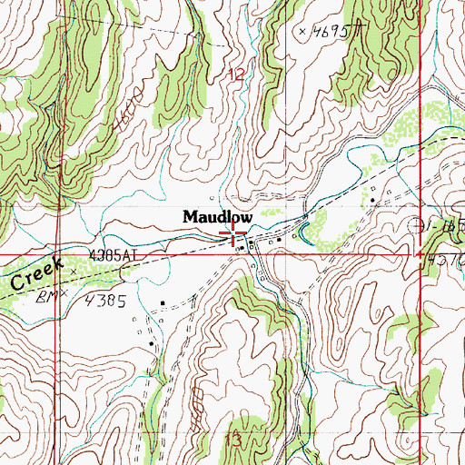 Topographic Map of Bremmer Creek, MT