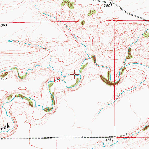 Topographic Map of Braun Creek, MT
