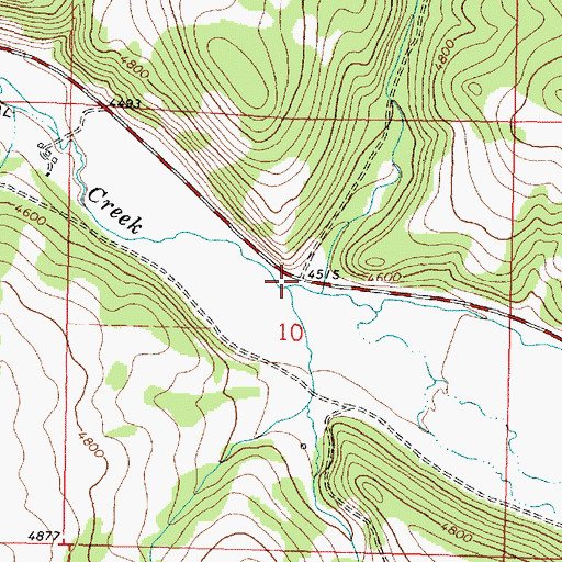 Topographic Map of Braziel Creek, MT
