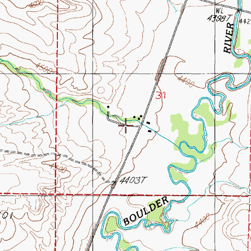 Topographic Map of Brenner Ranch, MT
