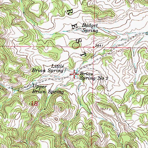 Topographic Map of Brian Spring Number Two, MT