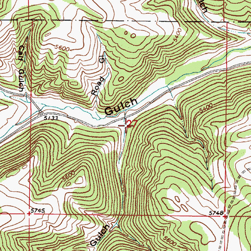 Topographic Map of Bridge Gulch, MT