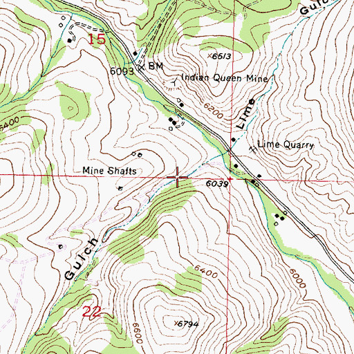 Topographic Map of Bridge Gulch, MT