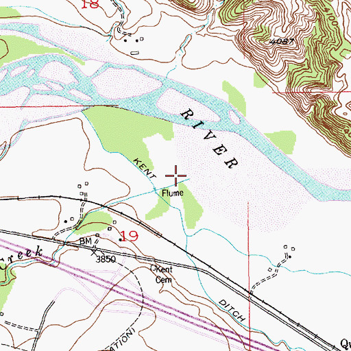 Topographic Map of Bridger Creek, MT