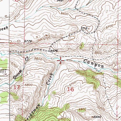 Topographic Map of Bridgman Creek, MT