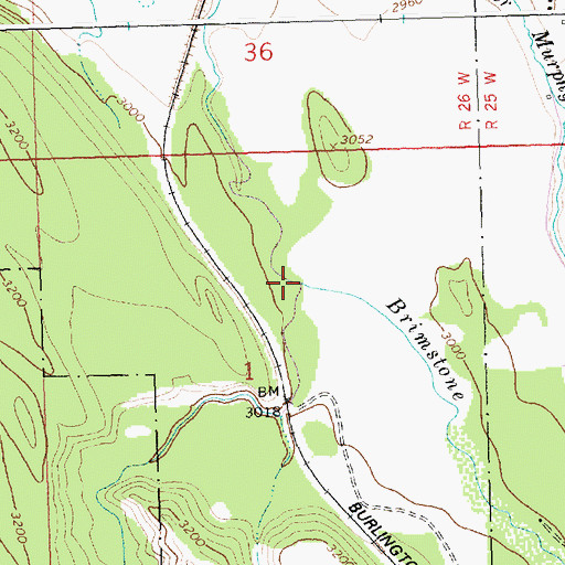 Topographic Map of Brimstone Creek, MT
