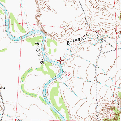 Topographic Map of Bringoff Creek, MT