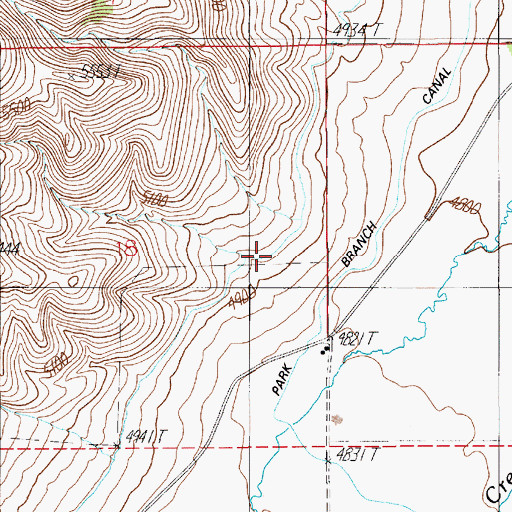 Topographic Map of Briscoe Ditch, MT