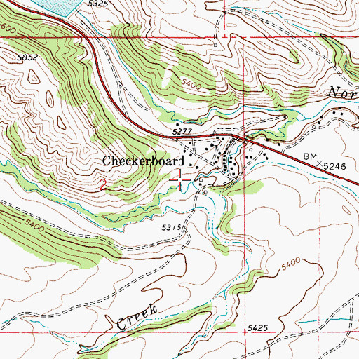 Topographic Map of Brooks Creek, MT