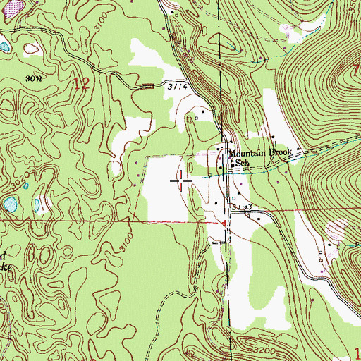 Topographic Map of Brown Creek, MT