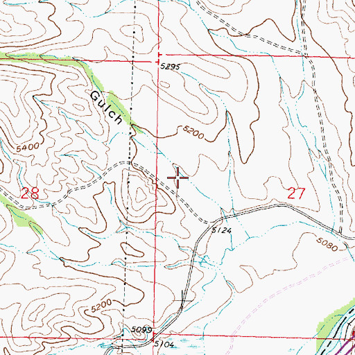 Topographic Map of Brownes Gulch, MT