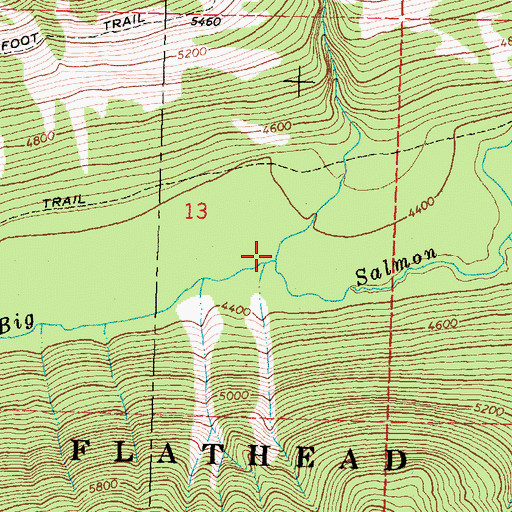 Topographic Map of Brownie Creek, MT