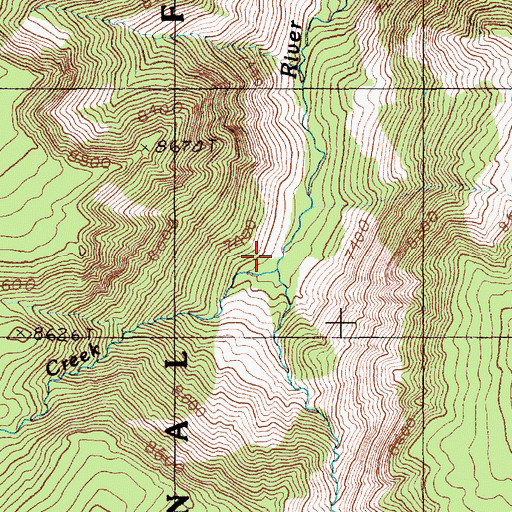Topographic Map of Brownlee Creek, MT