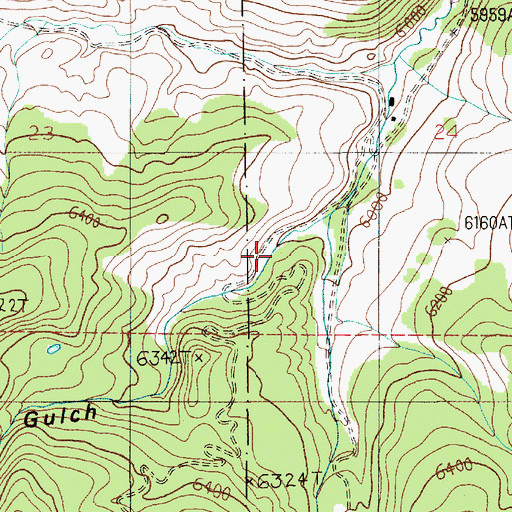 Topographic Map of Browns Gulch, MT