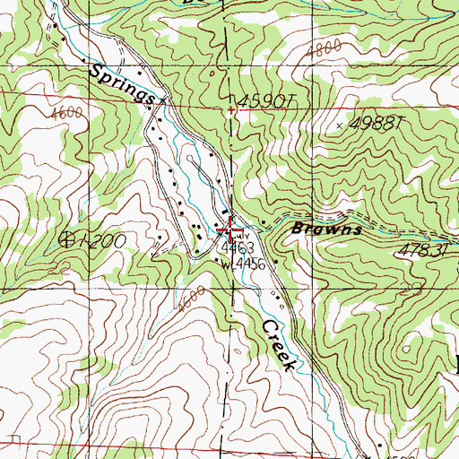 Topographic Map of Browns Gulch, MT