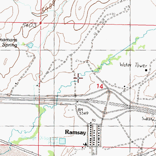 Topographic Map of Browns Gulch, MT