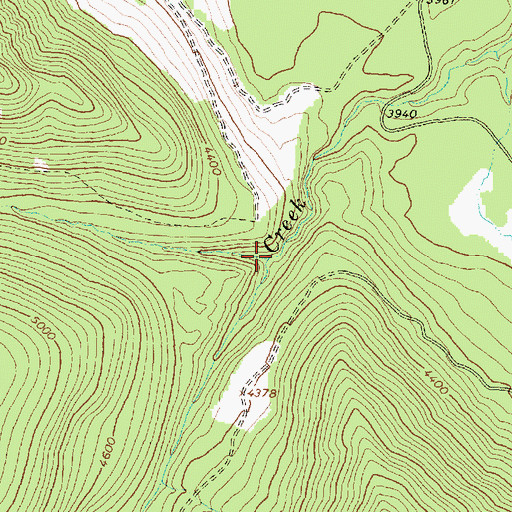 Topographic Map of Bruce Creek, MT