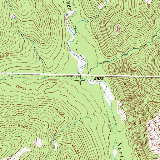 Topographic Map of Bruce Creek, MT