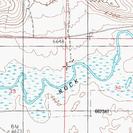 Topographic Map of Brundage Creek, MT
