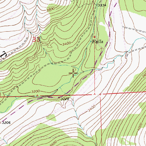 Topographic Map of Brush Creek, MT