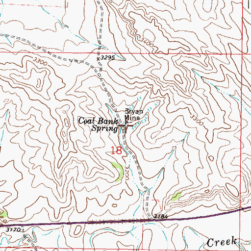 Topographic Map of Bryan Mine, MT