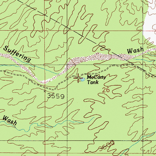 Topographic Map of McCarty Tank, AZ