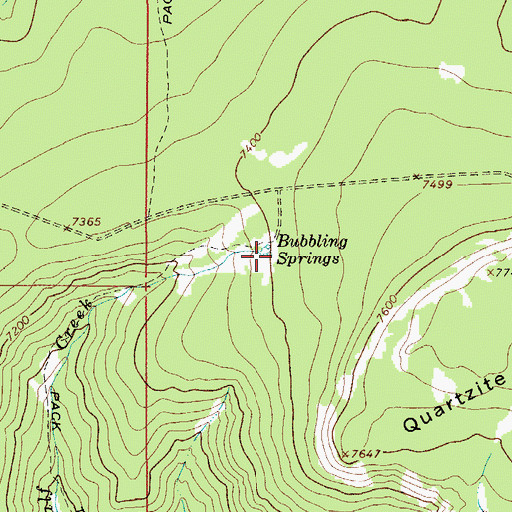Topographic Map of Bubbling Springs, MT